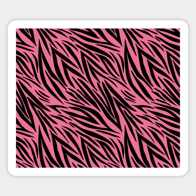 Modern Animal Skin Pattern Zebra Sticker by Lemonflowerlove